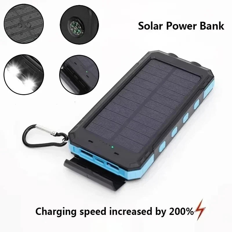 200,000mAh Solar Power Bank – Ultra Fast Charging Portable Battery for Outdoor Adventure & All Devices