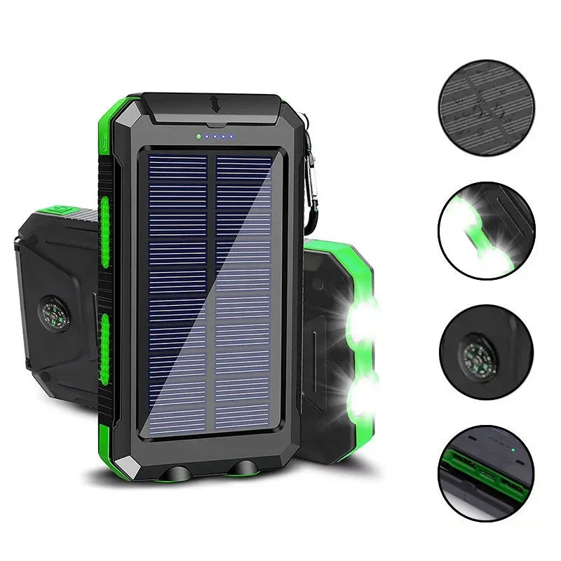200,000mAh Solar Power Bank – Ultra Fast Charging Portable Battery for Outdoor Adventure & All Devices