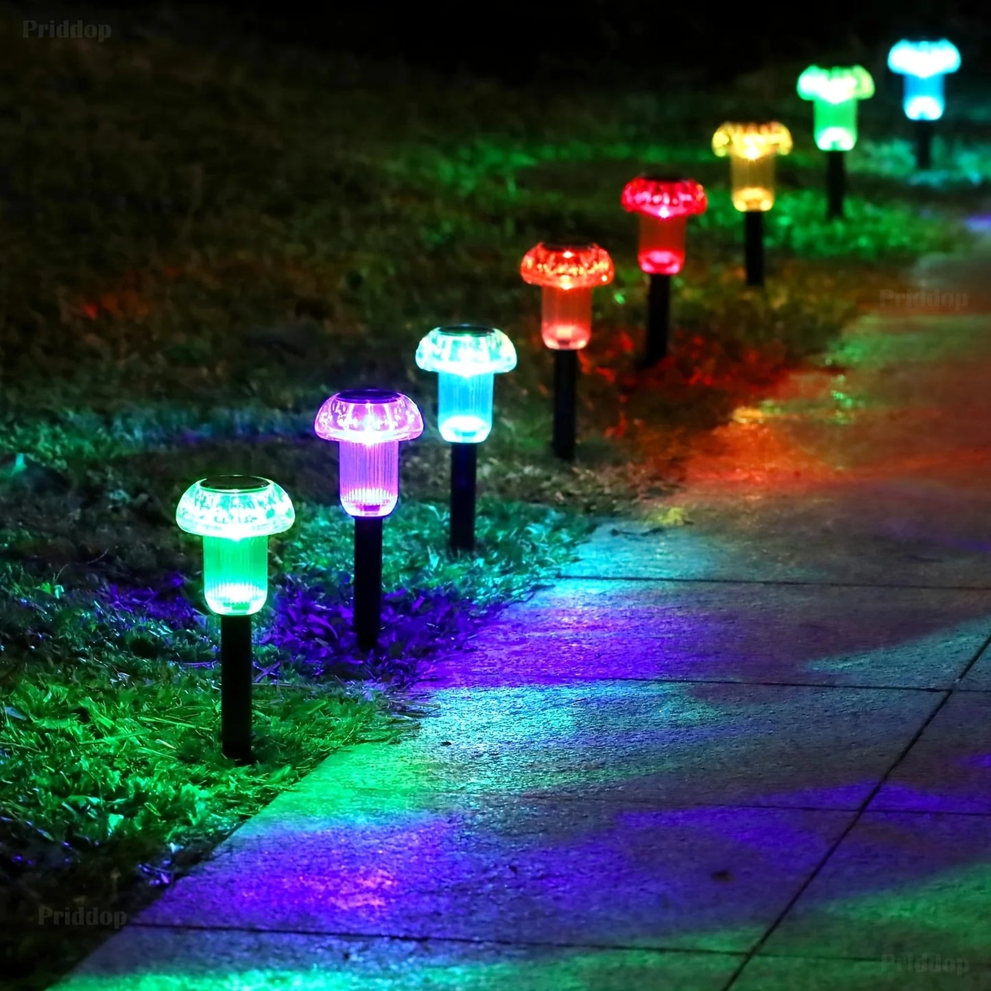 4-Pack Solar Mushroom Path Lights – Vibrant LED Garden Stakes for Walkways, Lawns & Driveways – Outdoor Decorative Landscape Lighting