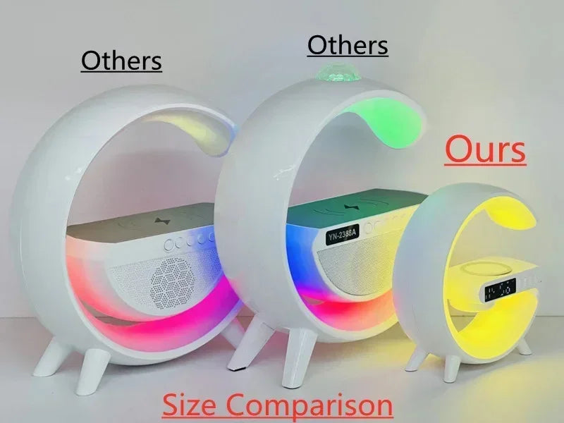 All-in-One RGB Wireless Charging Dock β Alarm Clock, Speaker & Fast Charger for iPhone & Samsung