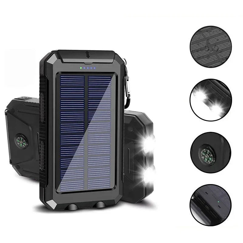 200,000mAh Solar Power Bank – Ultra Fast Charging Portable Battery for Outdoor Adventure & All Devices