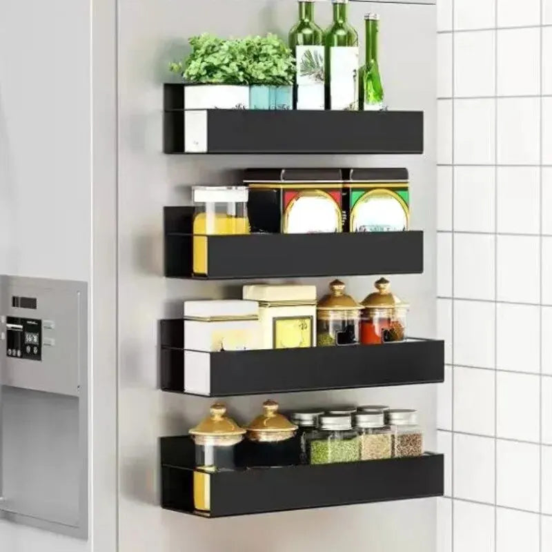 2-Pack Magnetic Storage Racks – Stick-On Shelves for Fridge, Washer & More!