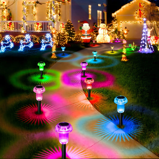 4-Pack Solar Mushroom Path Lights – Vibrant LED Garden Stakes for Walkways, Lawns & Driveways – Outdoor Decorative Landscape Lighting